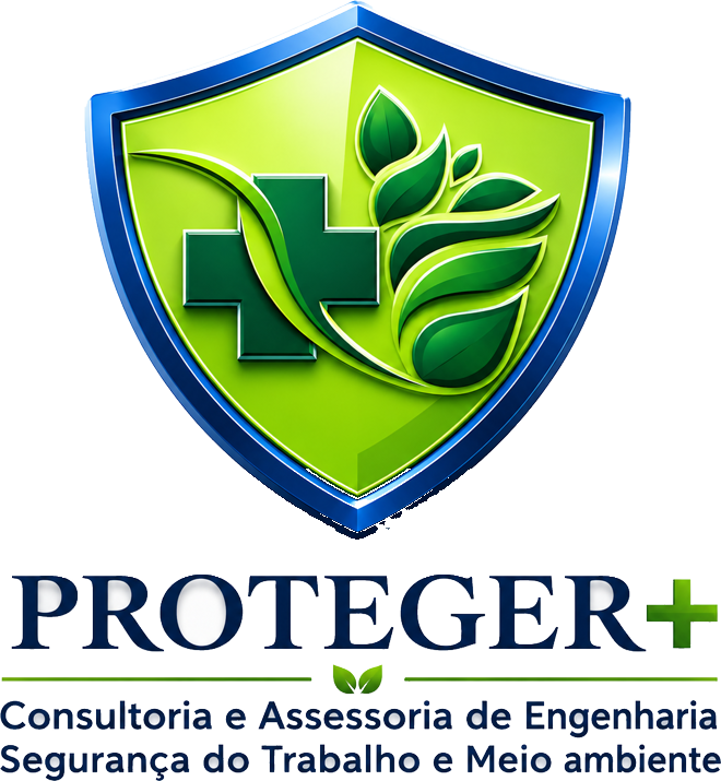Logotipo da Proteger + Mais — Consultoria e Assessoria de Engenharia, Segurança do Trabalho e Meio Ambiente